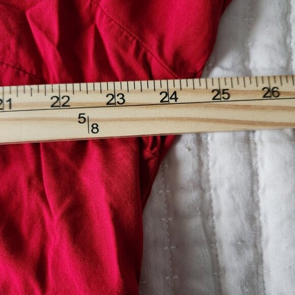 Torrid Red Emma Babydoll Tunic Blouse Long Sleeve Size 2 - Picture 8 of 10